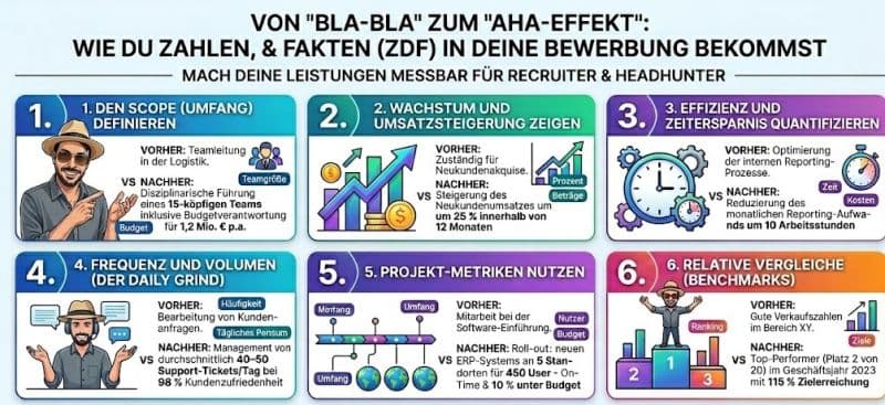 Von „Bla-Bla“ zum „Aha-Effekt“: Wie du Zahlen & Fakten (ZDF) in deine Bewerbung bekommst - Persönlichkeit Artikel